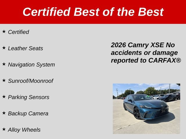 Certified 2026 Toyota Camry XSE w/ Premium Plus Package FWD image 27