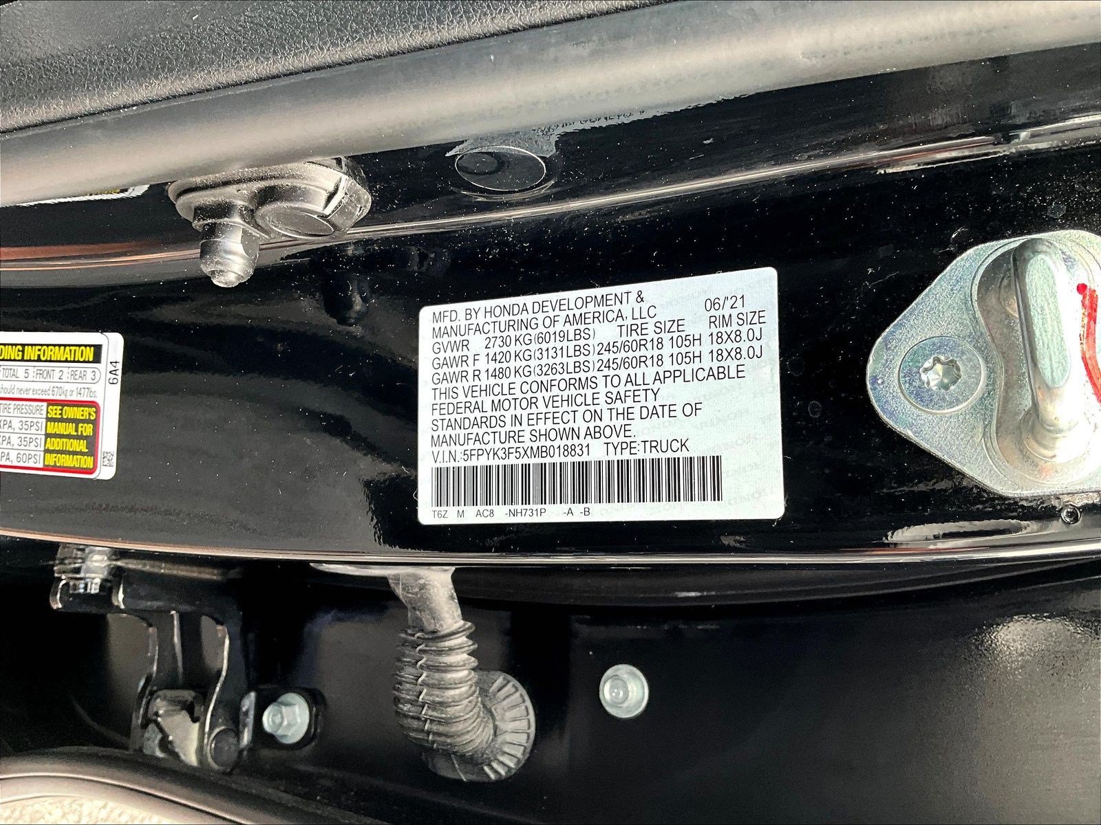 Used 2021 Honda Ridgeline RTL image 19
