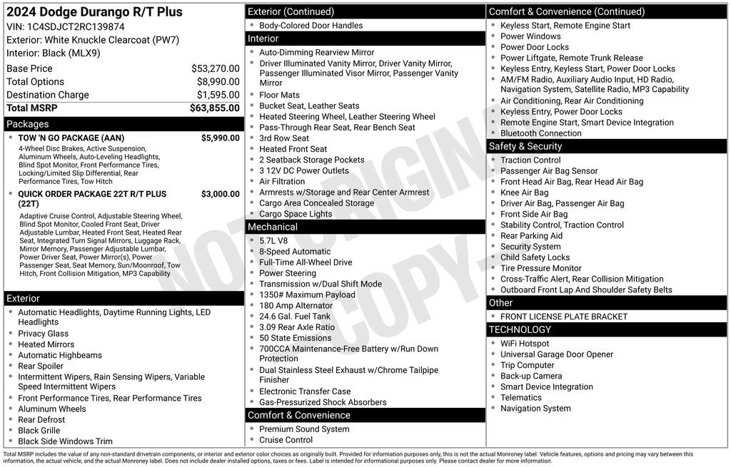 Used 2024 Dodge Durango R/T w/ Tow 'N Go Package image 2