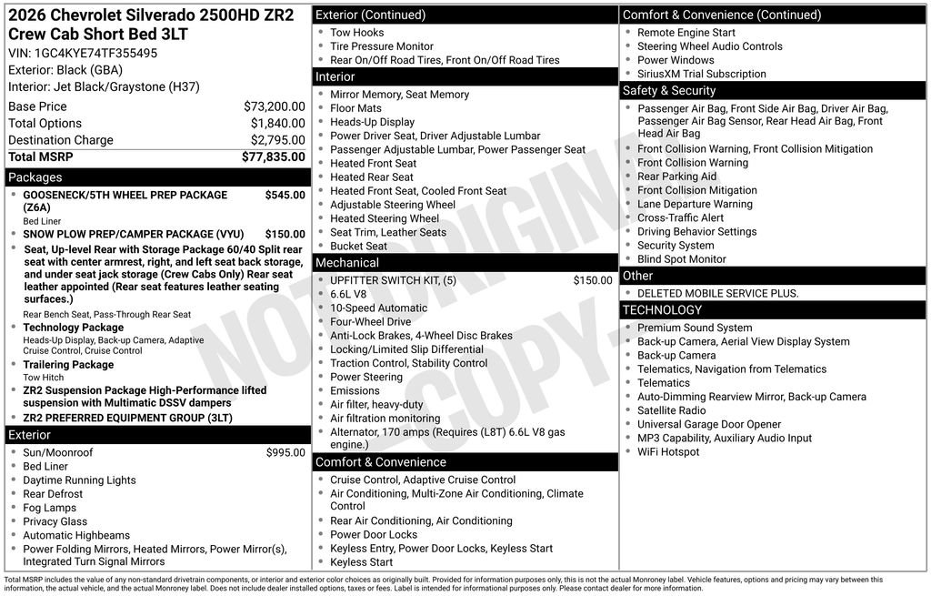 New 2026 Chevrolet Silverado 2500 ZR2 AWD/4WD image 4