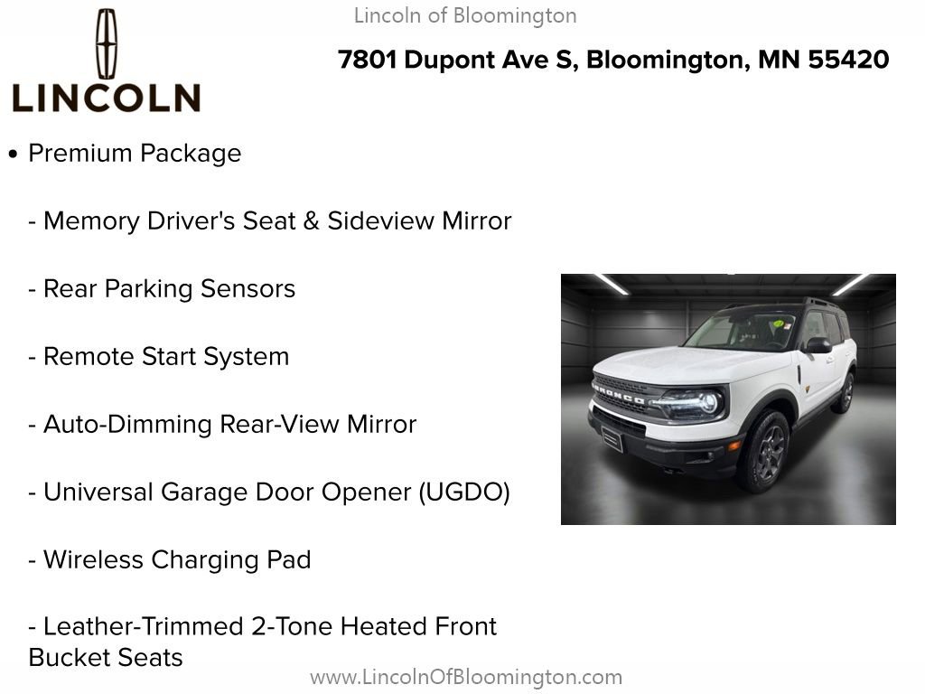 Used 2024 Ford Bronco Sport Badlands w/ Premium Package image 9