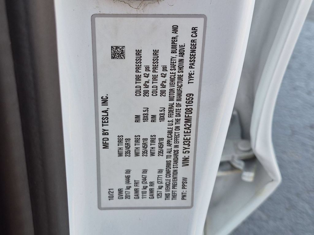 Used 2021 Tesla Model 3 Standard Range Plus RWD image 33