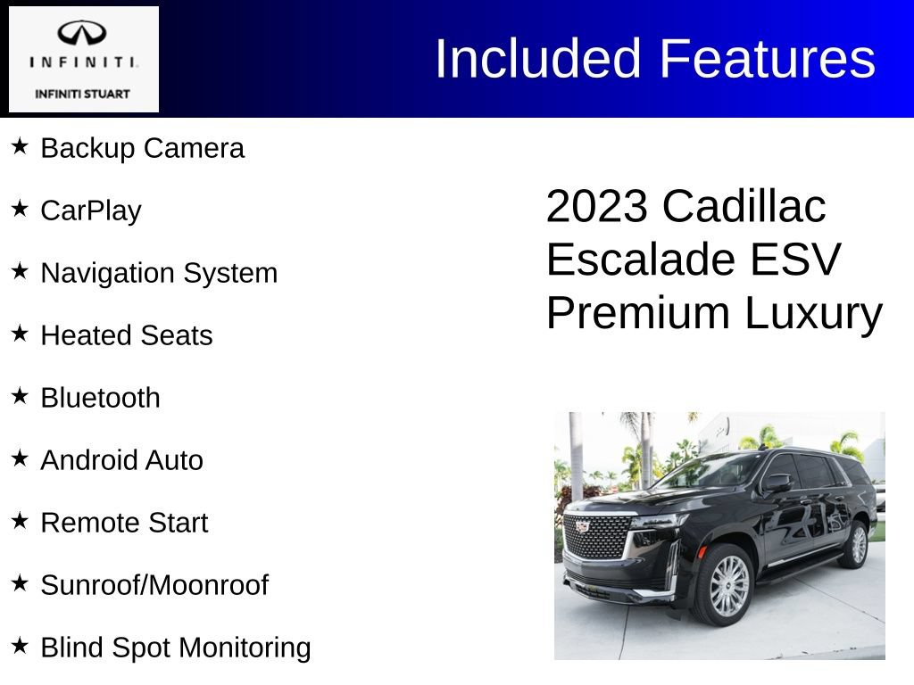 Used 2023 Cadillac Escalade ESV Premium Luxury RWD image 2