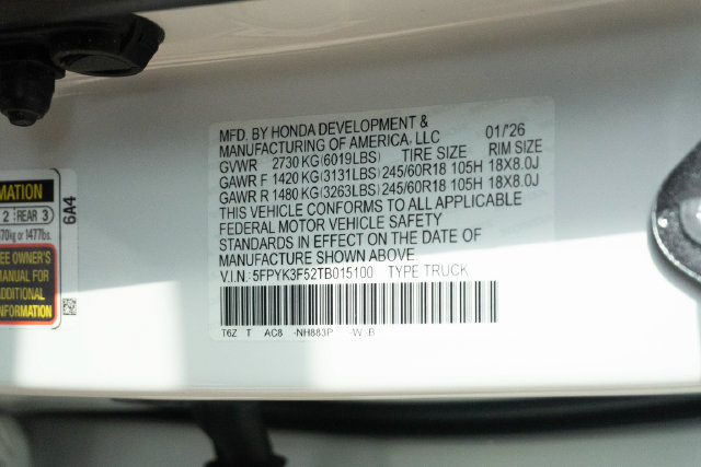 Certified 2026 Honda Ridgeline RTL image 34