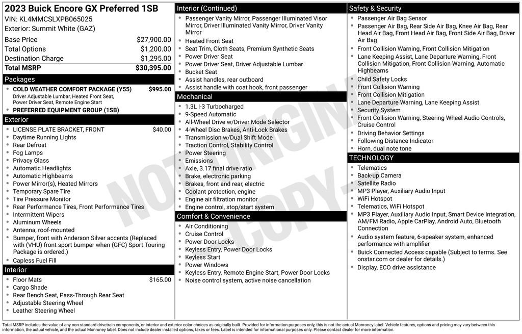 Certified 2023 Buick Encore GX Preferred w/ Cold Weather Comfort Package AWD/4WD image 5