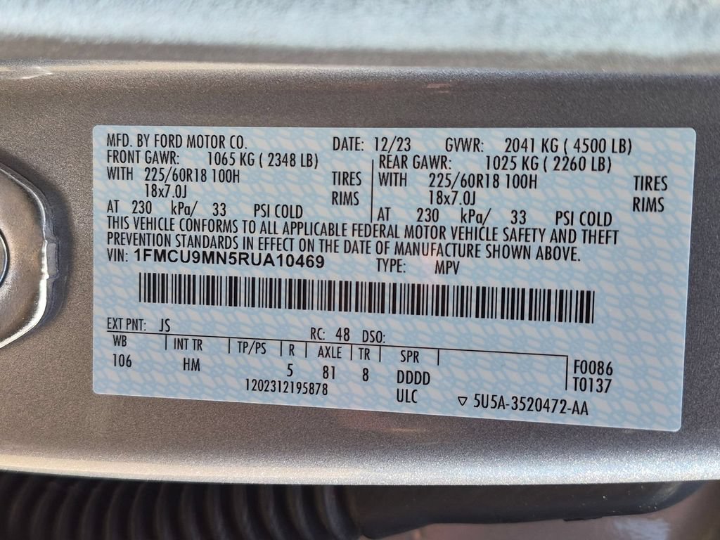 Used 2024 Ford Escape ST-Line w/ Tech Pack #1 AWD/4WD image 34
