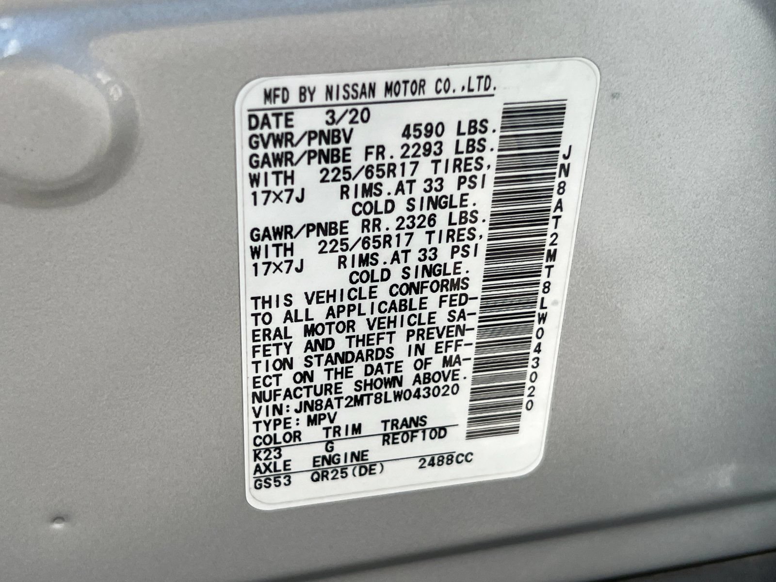 Used 2020 Nissan Rogue SV FWD image 27