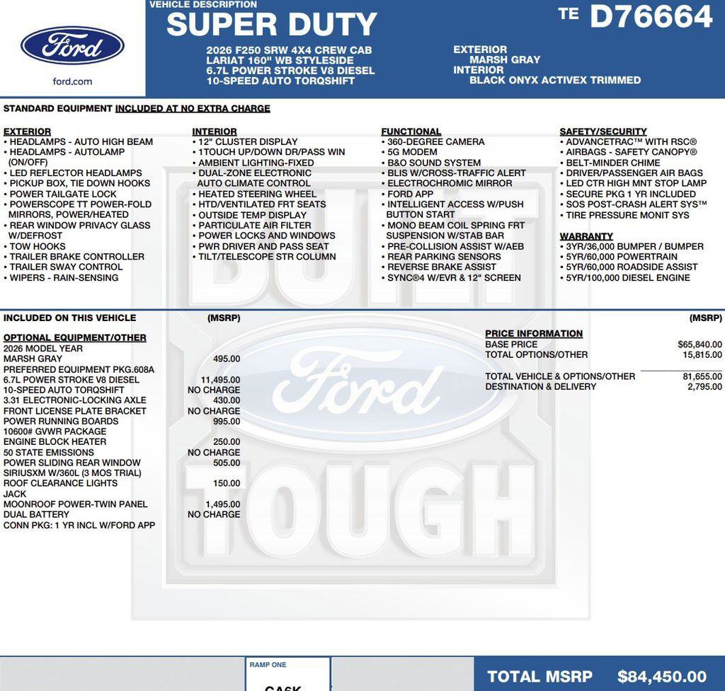 New 2026 Ford F250 Lariat image 2
