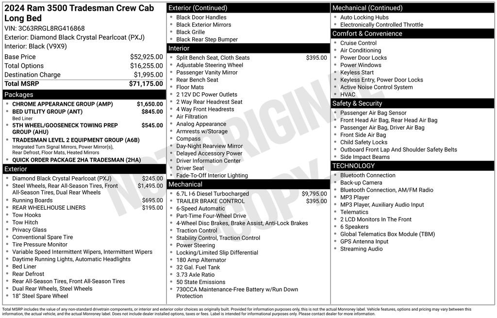 Used 2024 RAM 3500 Tradesman w/ Chrome Appearance Group AWD/4WD image 4
