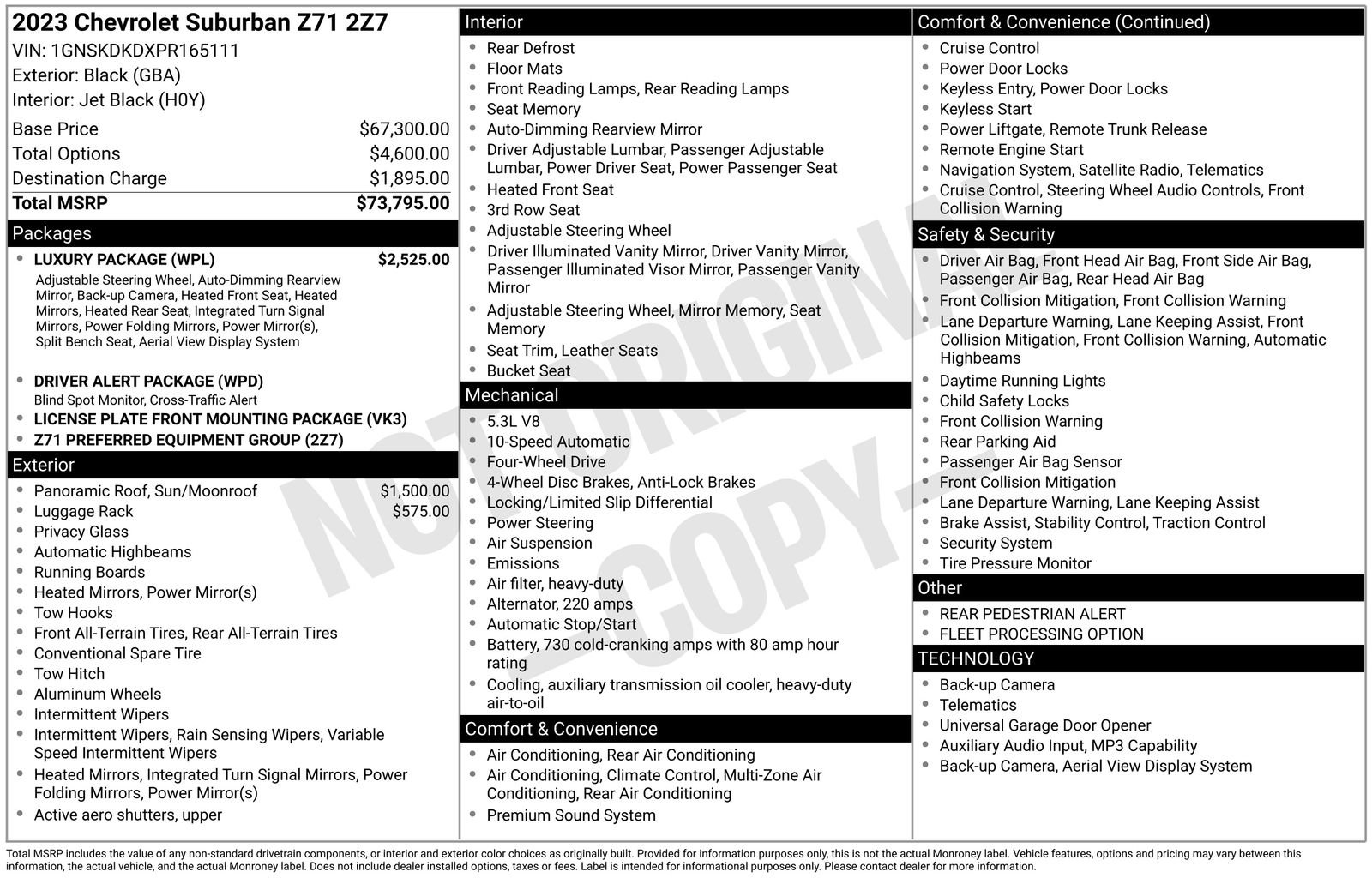 Used 2023 Chevrolet Suburban Z71 w/ Luxury Package image 8