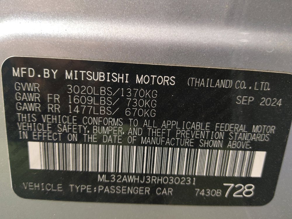 Used 2024 Mitsubishi Mirage Black Edition FWD image 33