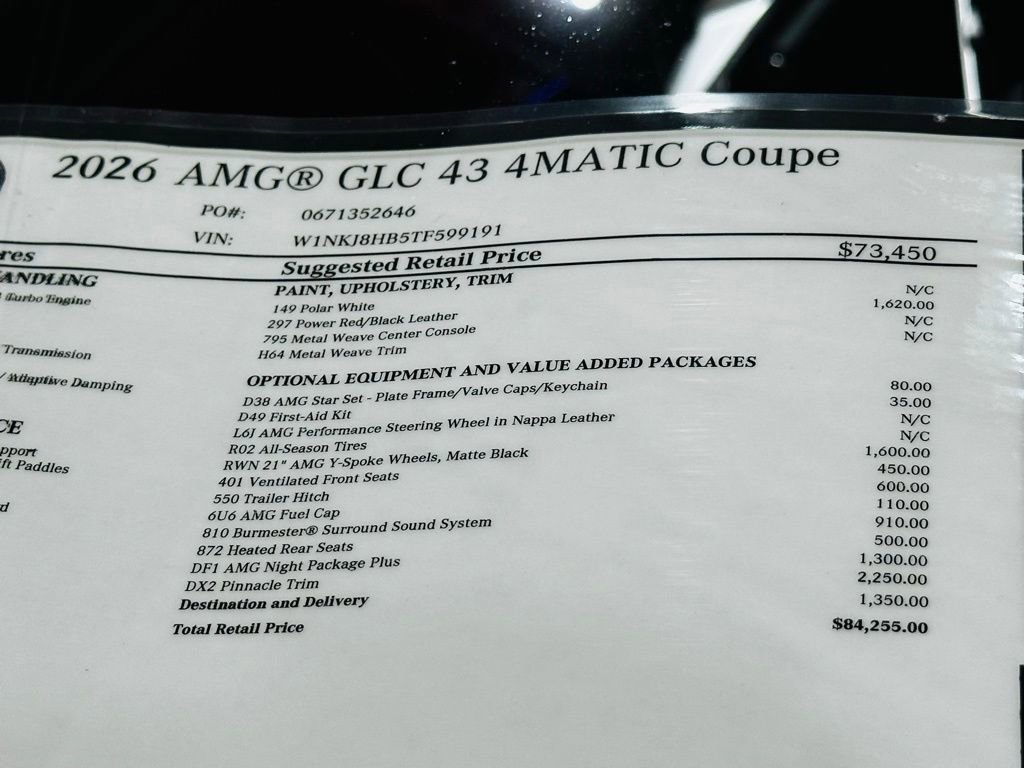 New 2026 Mercedes-Benz GLC 43 AMG 4MATIC Coupe image 20