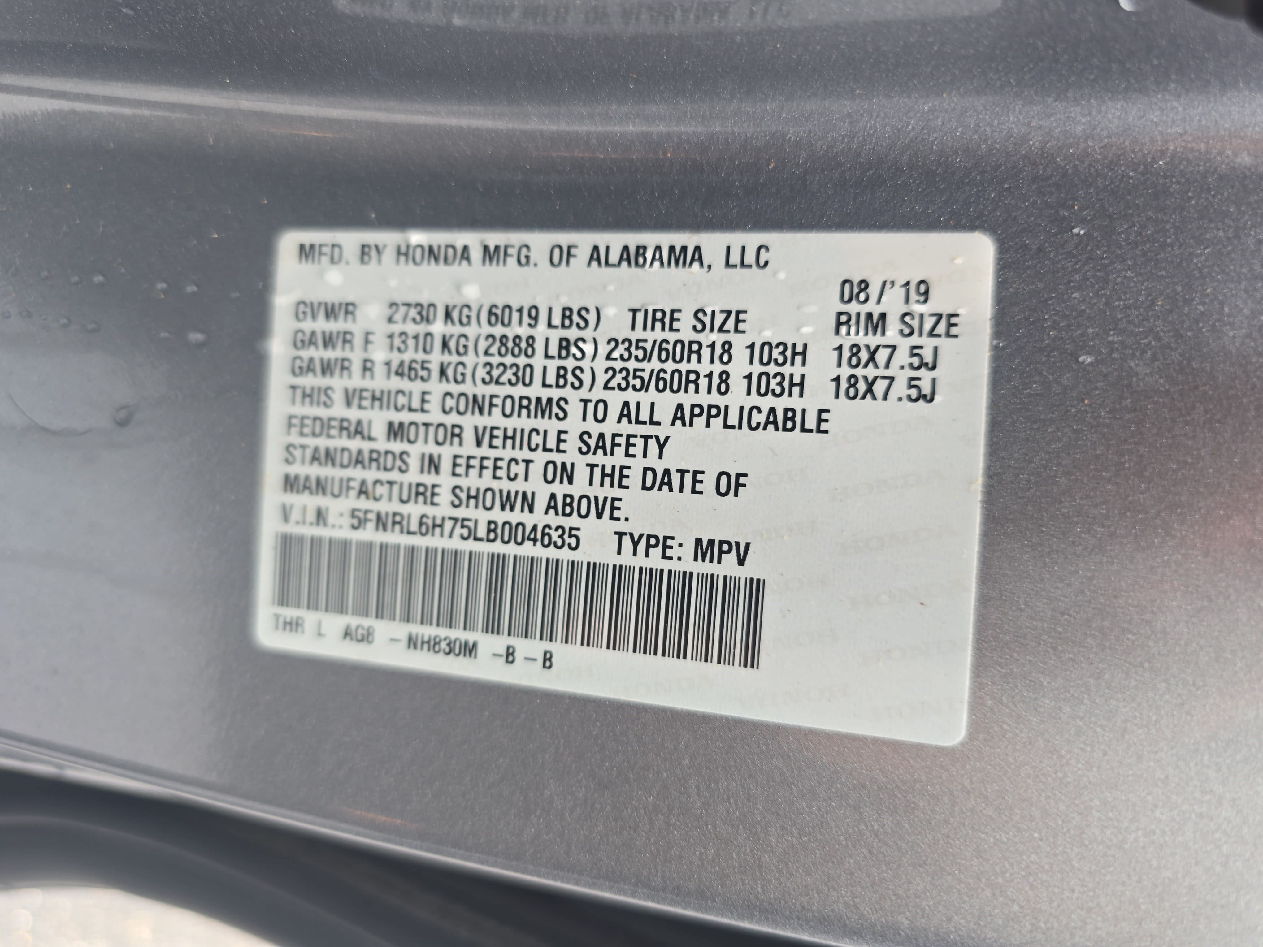 Certified 2020 Honda Odyssey EX-L image 37