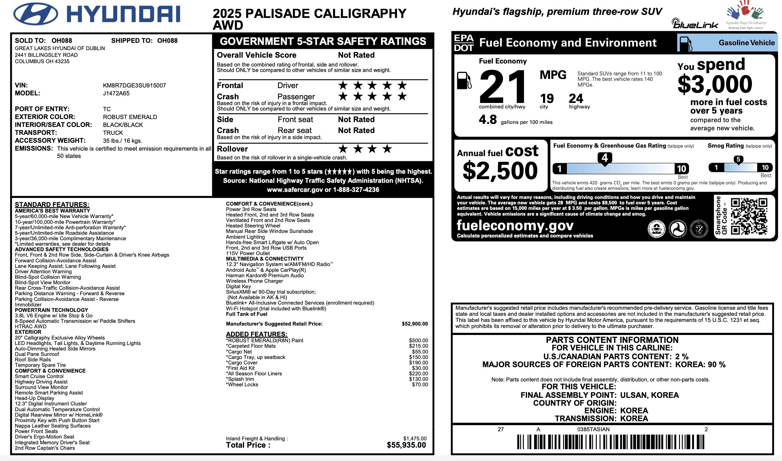 Used 2025 Hyundai Palisade Calligraphy image 5