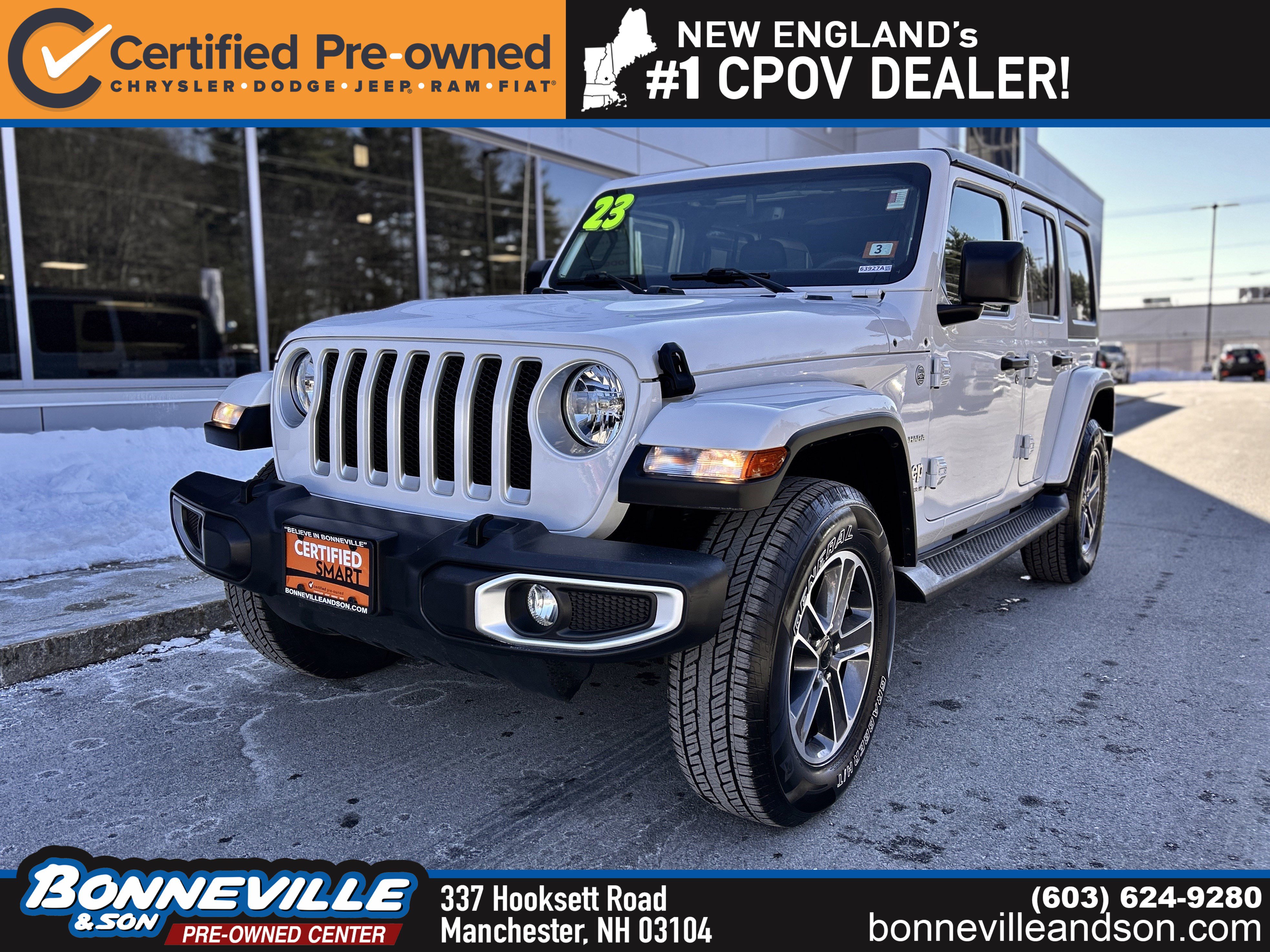 Certified 2023 Jeep Wrangler Sahara w/ Cold Weather Group AWD/4WD image 1