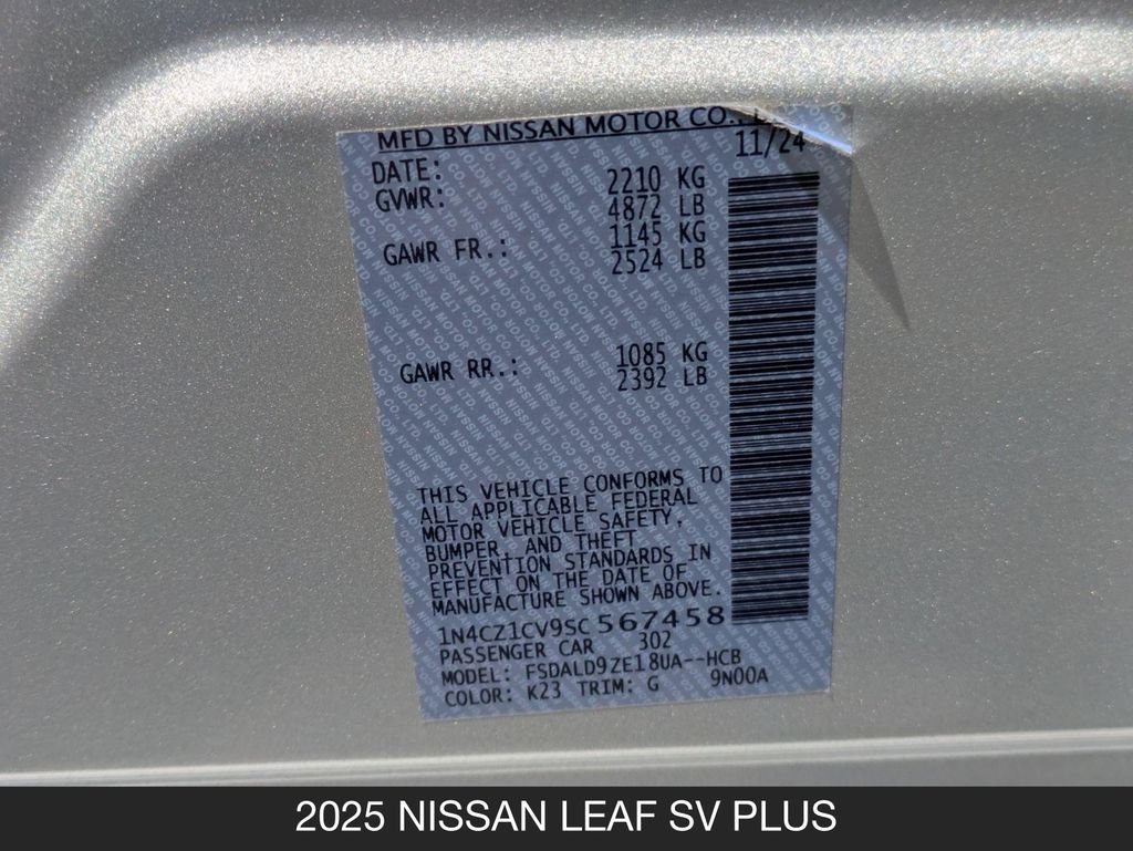 Used 2025 Nissan Leaf SV Plus FWD image 25
