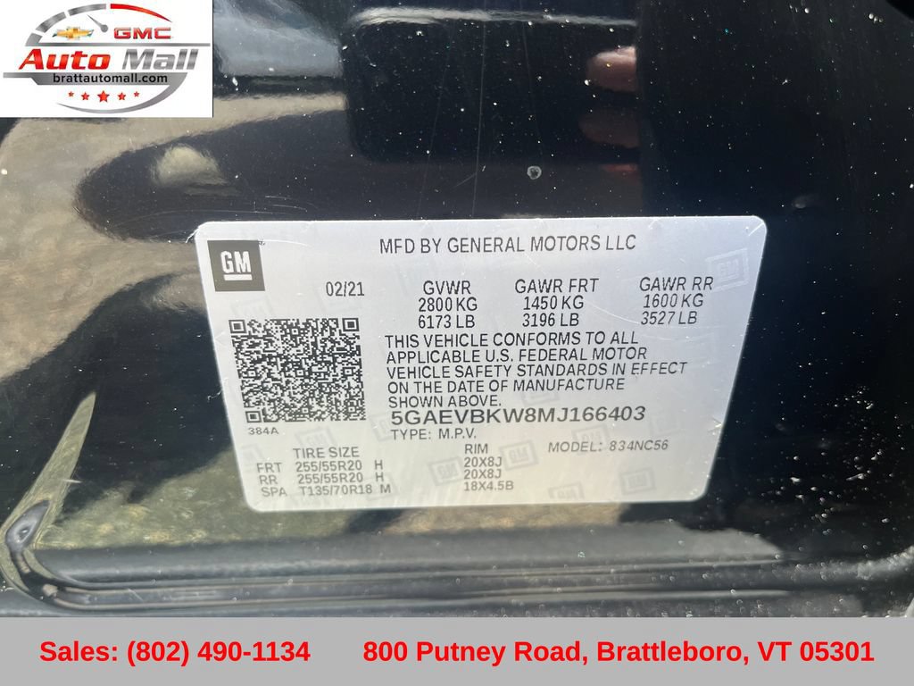 Used 2021 Buick Enclave Premium w/ Sun and Sites Package AWD/4WD image 31