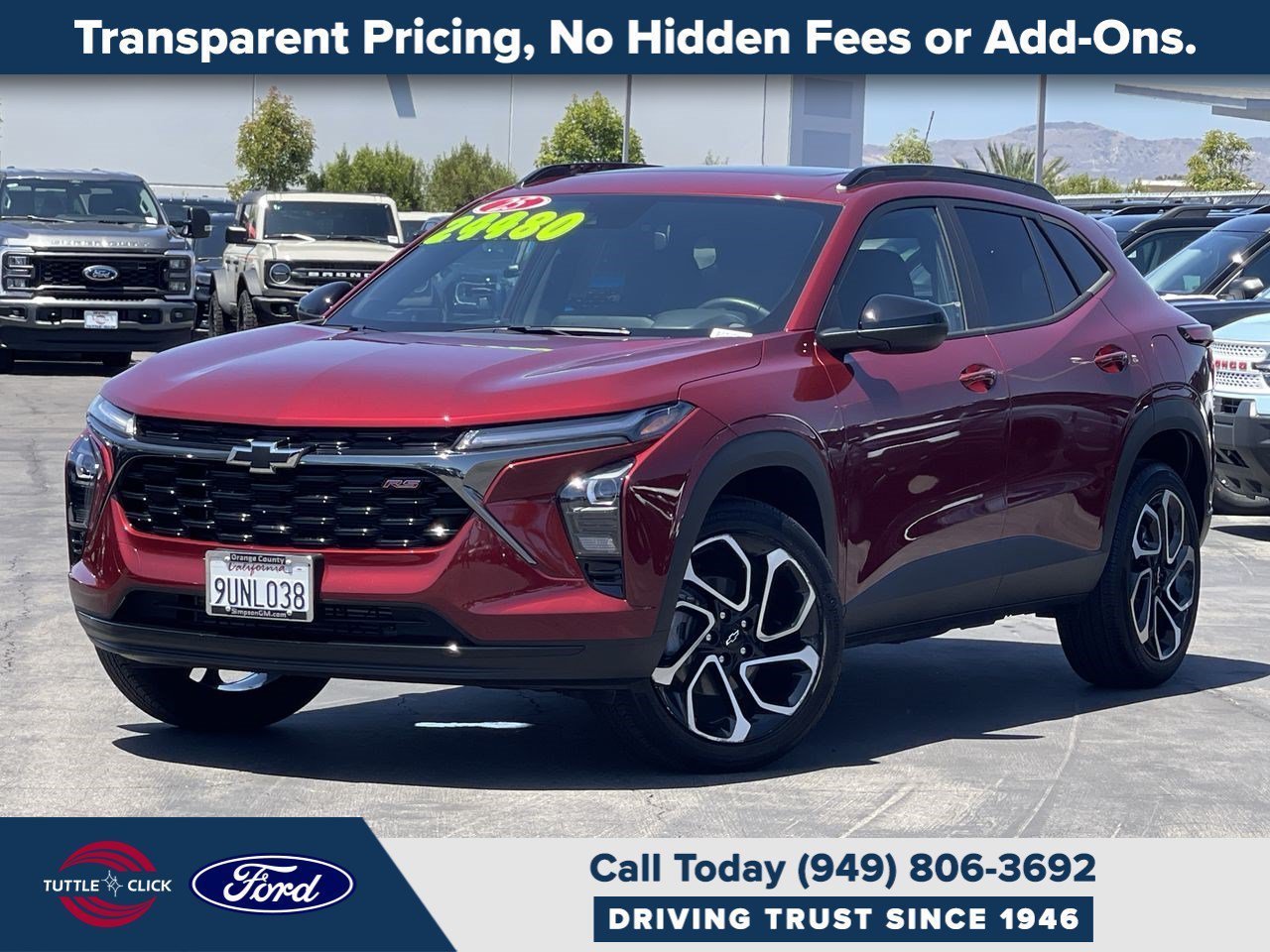 Used 2025 Chevrolet Trax RS w/ Sunroof Package FWD image 1