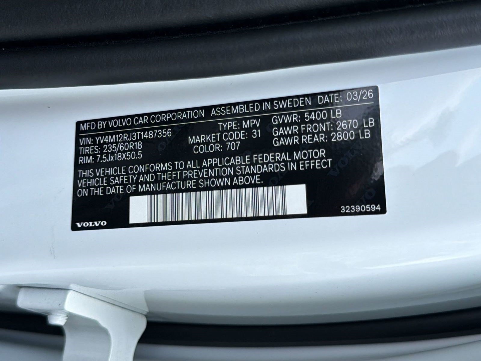 New 2026 Volvo XC60 B5 Core w/ Protection Package AWD/4WD image 21