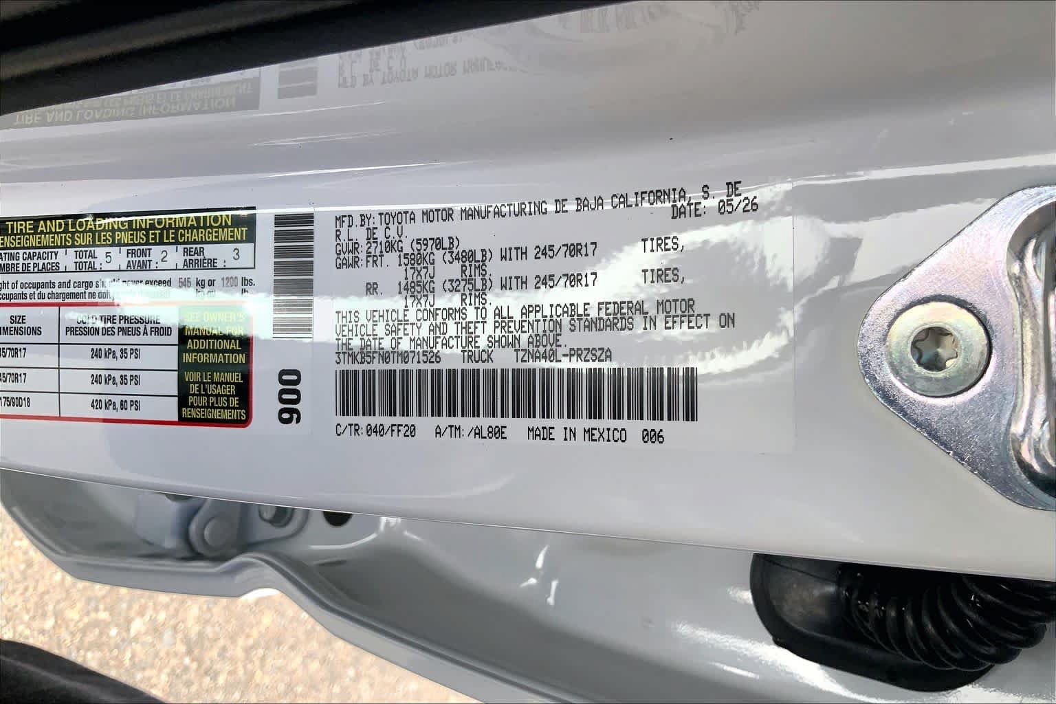 New 2026 Toyota Tacoma SR5 RWD image 21