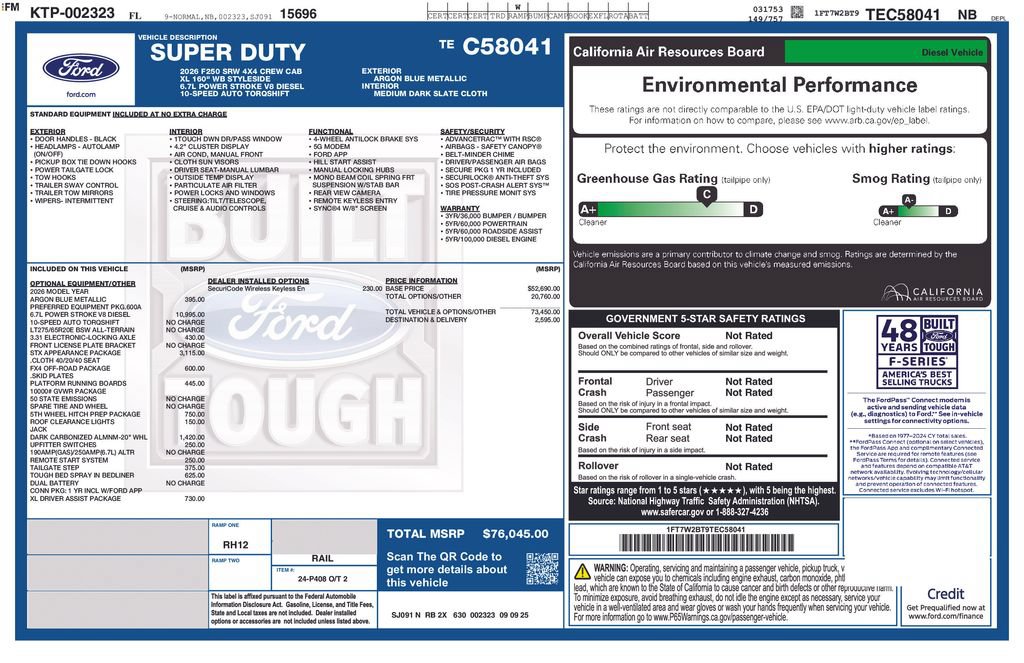 Used 2026 Ford F250 XL w/ STX Appearance Package AWD/4WD image 6