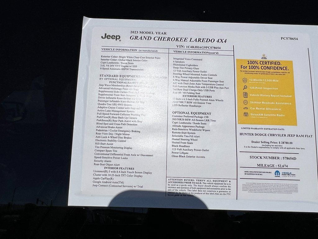 Certified 2023 Jeep Grand Cherokee Altitude image 22