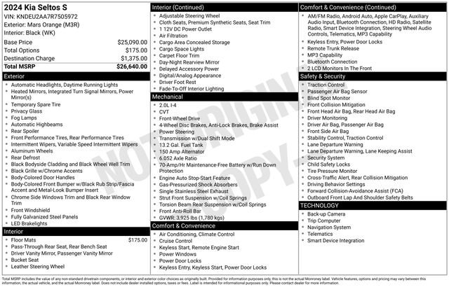 Used 2024 Kia Seltos S FWD image 31