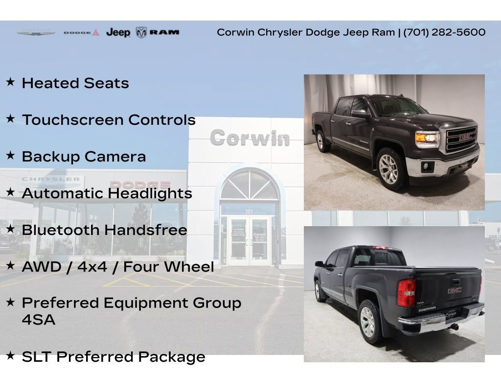 Used 2015 GMC Sierra 1500 SLT w/ SLT Crew Cab Value Package image 8