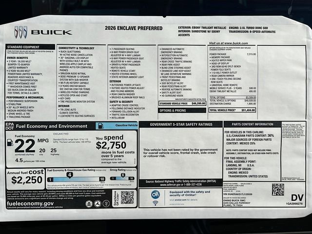 New 2026 Buick Enclave Preferred w/ Power Package image 21