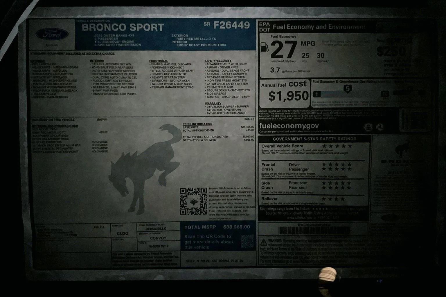 New 2025 Ford Bronco Sport Outer Banks image 33