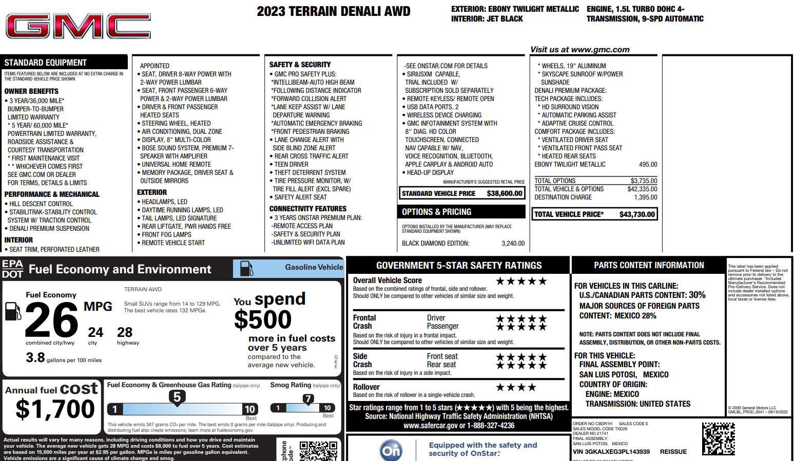 Certified 2023 GMC Terrain Denali w/ Black Diamond Edition AWD/4WD image 31