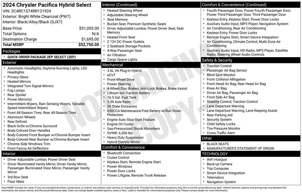 Used 2024 Chrysler Pacifica Limited FWD image 61