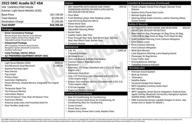 Used 2022 GMC Acadia SLT AWD/4WD image 4