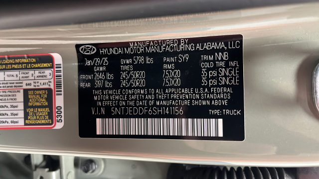 Used 2025 Hyundai Santa Cruz Limited AWD/4WD image 27
