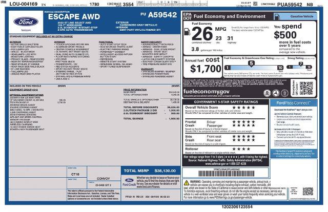 Certified 2023 Ford Escape ST-Line Select w/ Tech Pack #2 AWD/4WD image 16