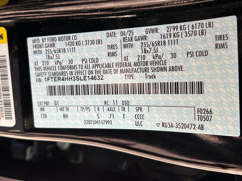 Used 2025 Ford Ranger XLT w/ Equipment Group 301A High AWD/4WD image 27