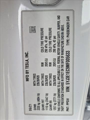 Used 2021 Tesla Model 3 Performance image 21