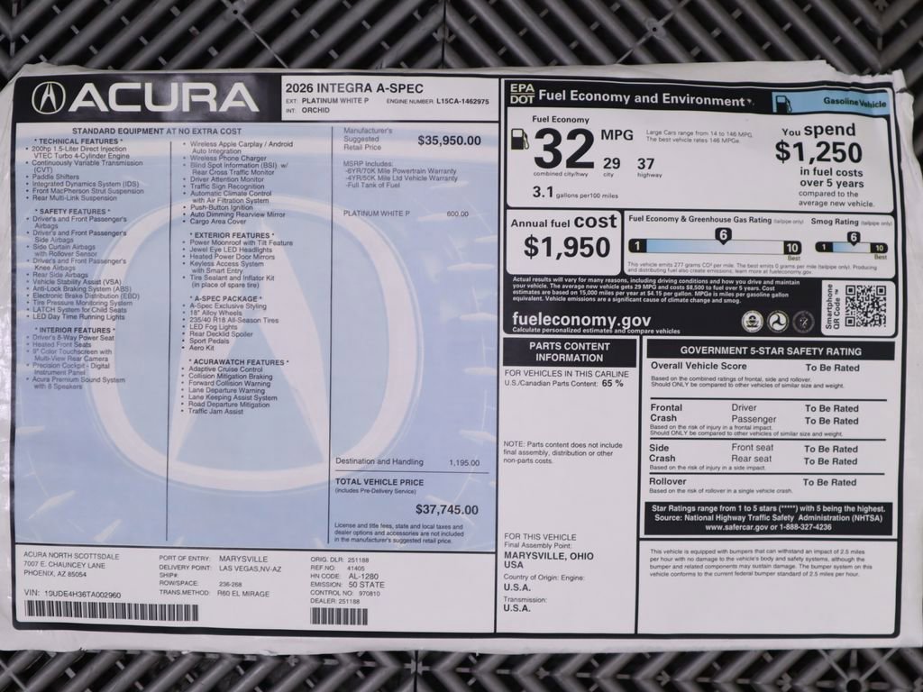 Used 2026 Acura Integra A-Spec image 10