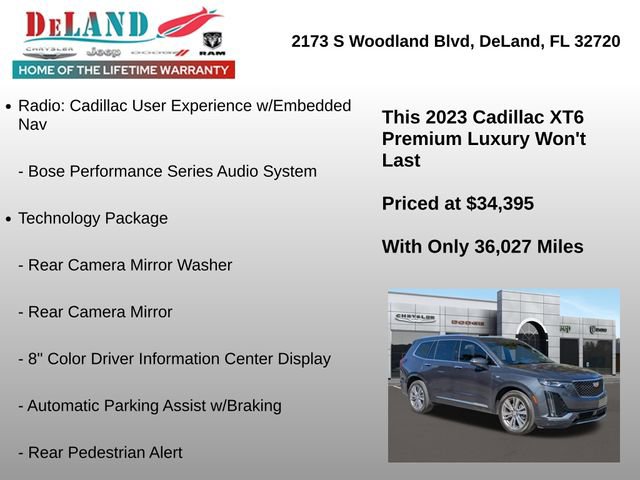 Used 2023 Cadillac XT6 Premium Luxury w/ Technology Package image 12