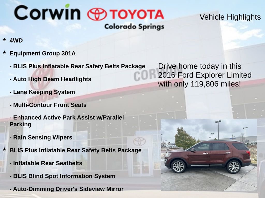 Used 2016 Ford Explorer Limited w/ Equipment Group 301A AWD/4WD image 7