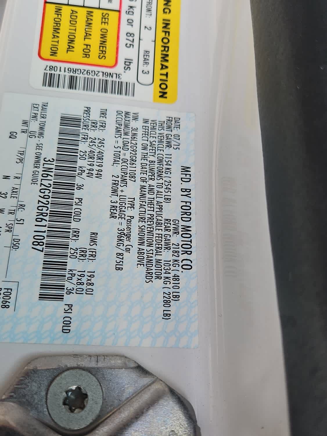 Used 2016 Lincoln MKZ w/ Equipment Group 300A Reserve image 21