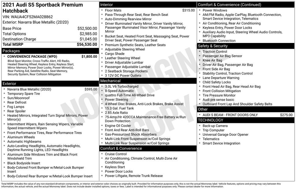 Used 2021 Audi S5 Premium w/ Convenience Package image 6
