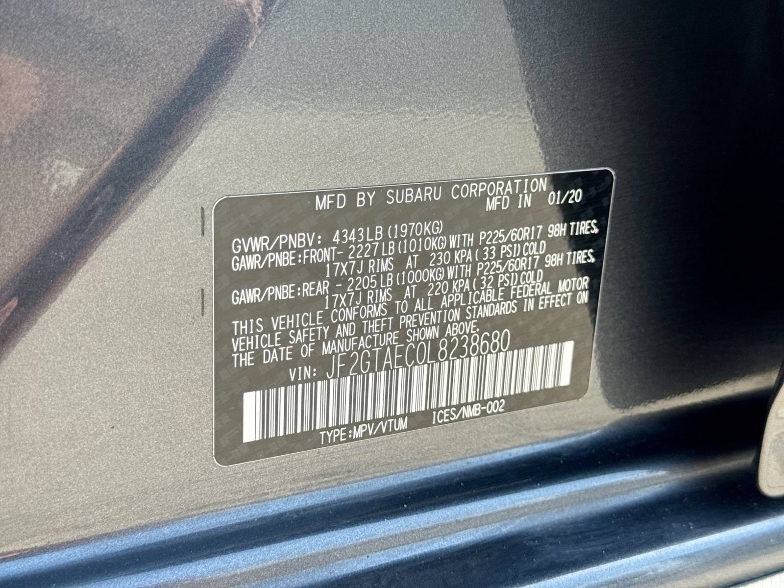 Used 2020 Subaru Crosstrek 2.0i Premium w/ Moonroof Package 2 AWD/4WD image 38