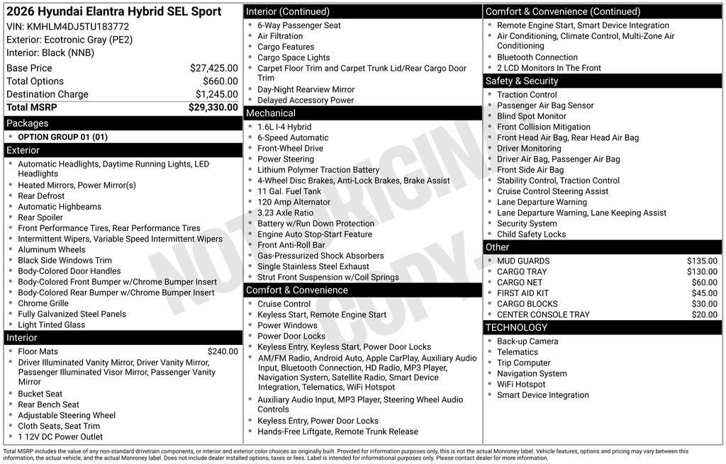 New 2026 Hyundai Elantra SEL FWD image 29