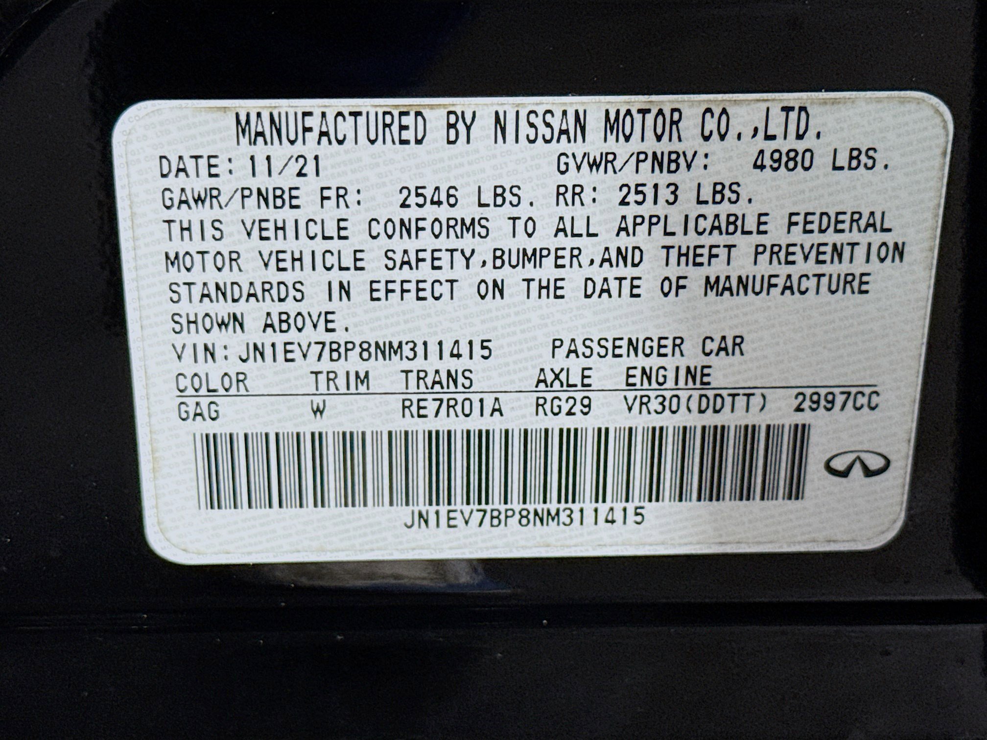 Used 2022 INFINITI Q50 Luxe w/ Cargo Package image 40