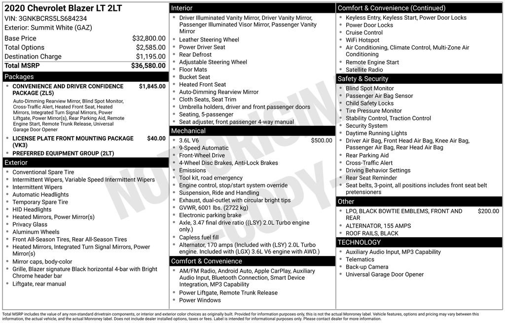 Used 2020 Chevrolet Blazer LT image 5