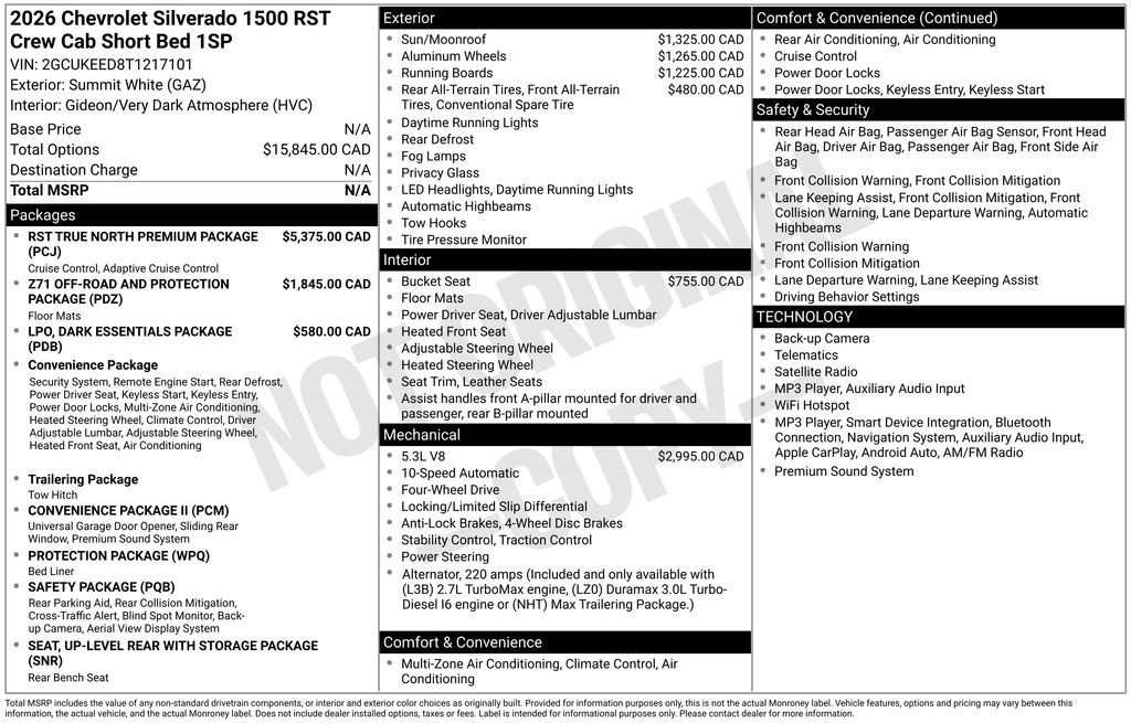 New 2026 Chevrolet Silverado 1500 RST w/ RST All Star Premium Package AWD/4WD image 32