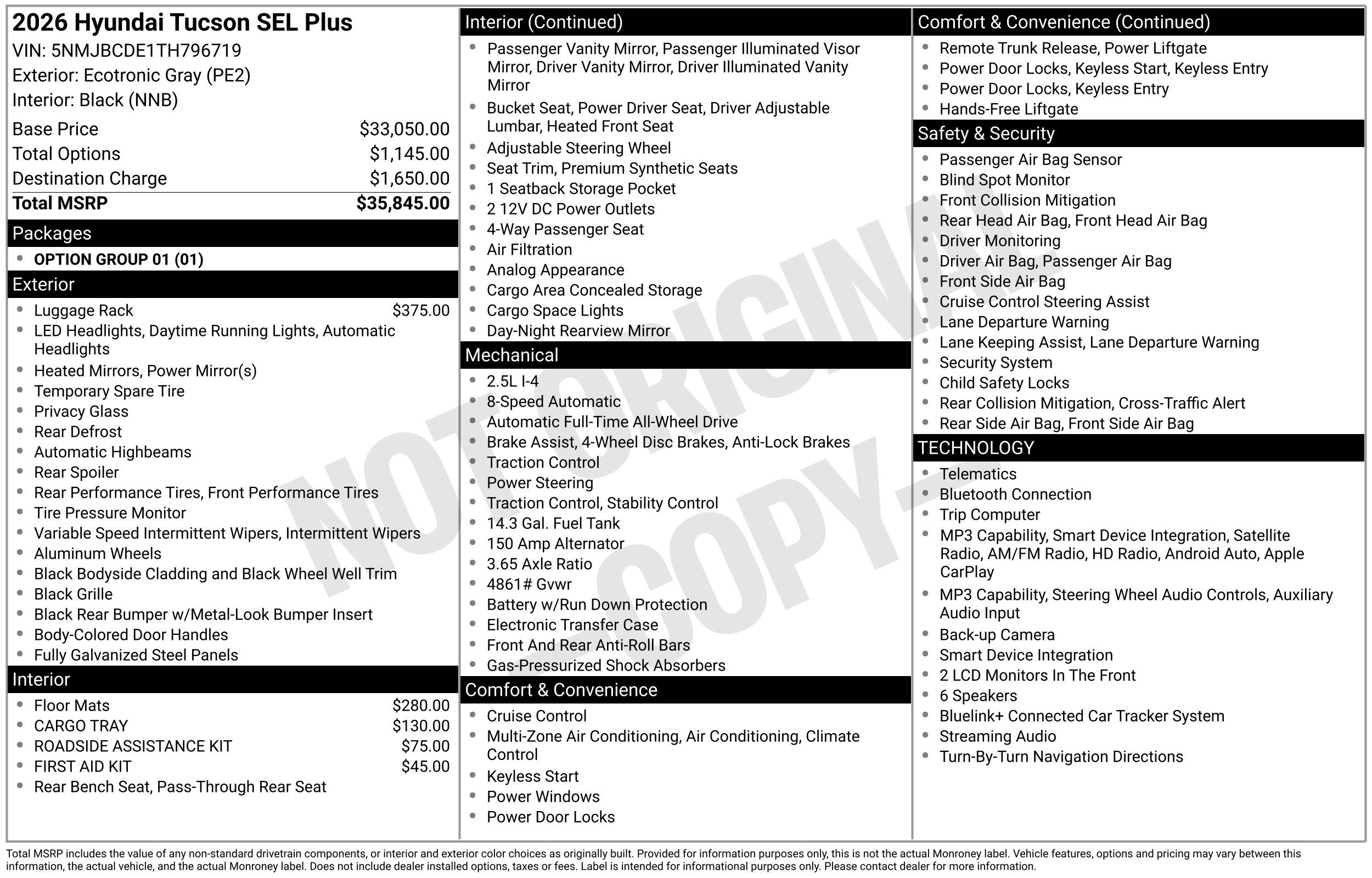 New 2026 Hyundai Tucson SEL Plus AWD/4WD image 3