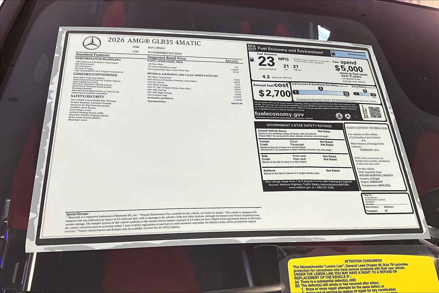 New 2026 Mercedes-Benz GLB 35 AMG 4MATIC image 18