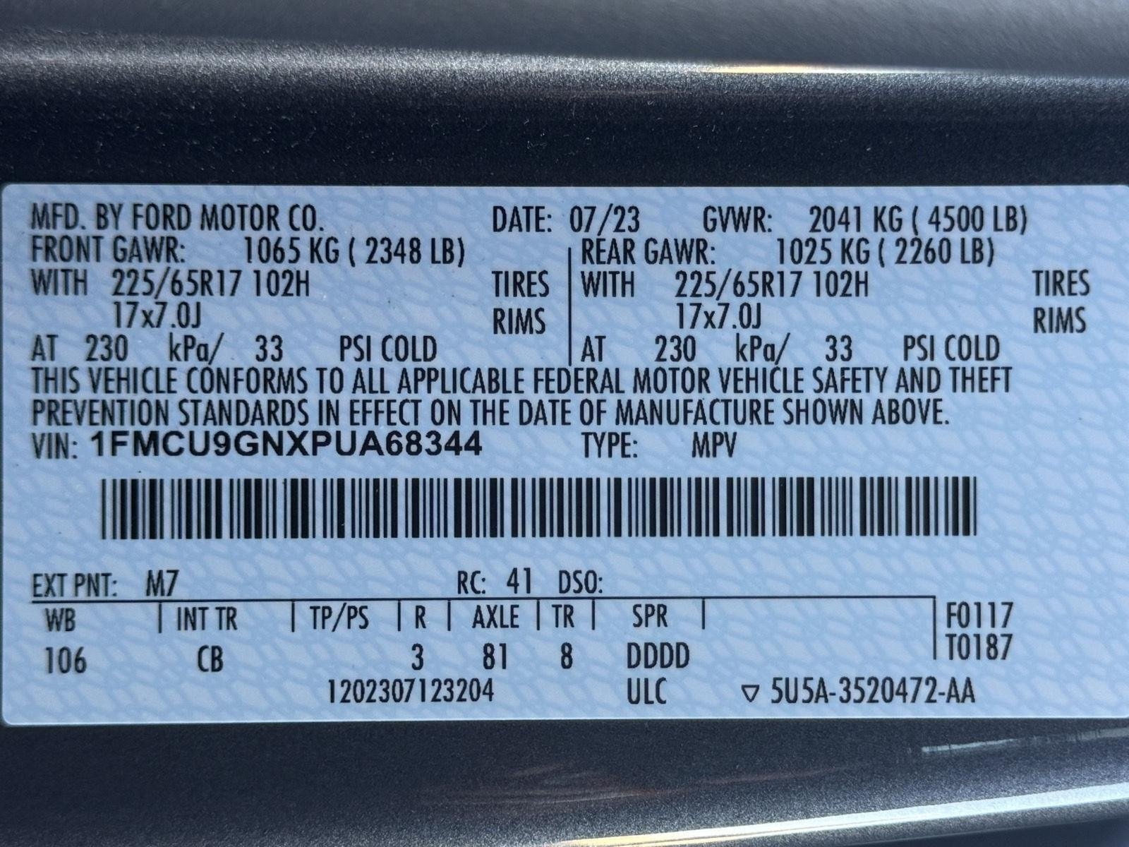 Used 2023 Ford Escape Active AWD/4WD image 45